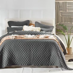 Abel Cloud Charcoal Coverlet Set