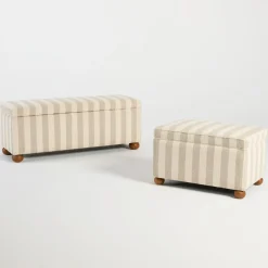 Adeline Stripe Storage Bench