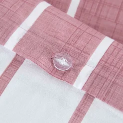 Adria Reversible Pink Stripe Quilt Cover Set