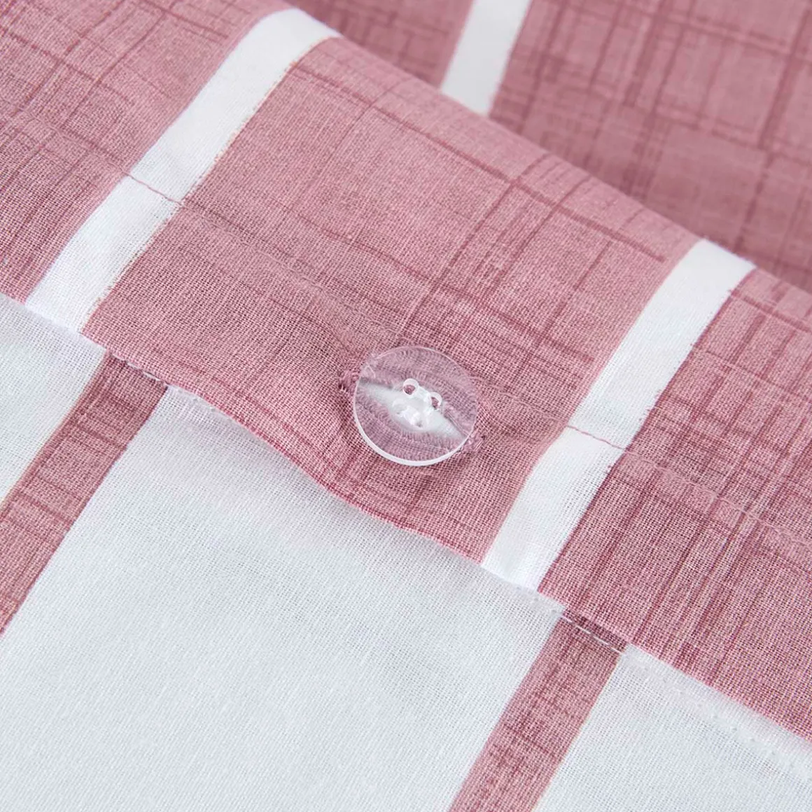 Adria Reversible Pink Stripe Quilt Cover Set