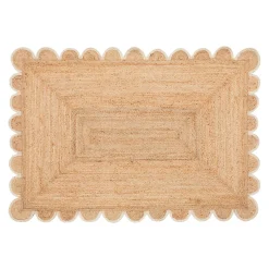 Aria Scalloped Jute Floor Rug