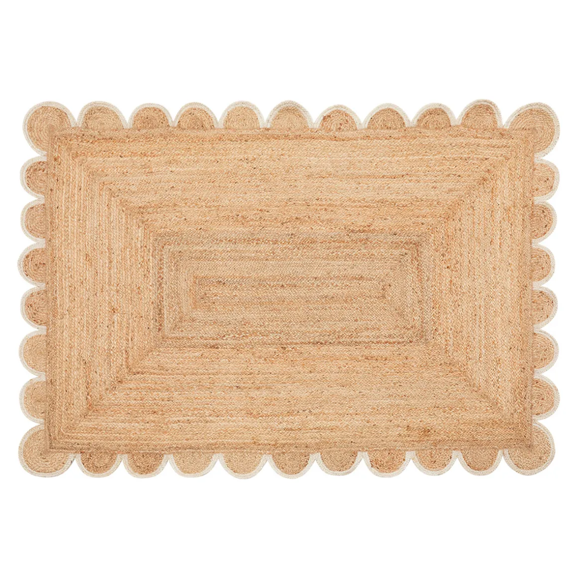 Aria Scalloped Jute Floor Rug