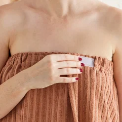 Auden Caramel Stripe Microfibre Towel Wrap Range
