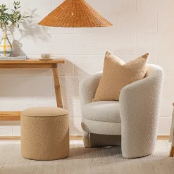 Ava Boucle Caramel Cushion