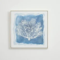 Azure Coral Textured Wall Art