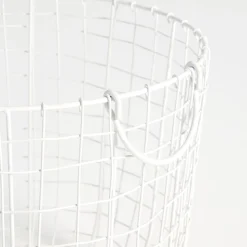 Bailey White Wire Basket