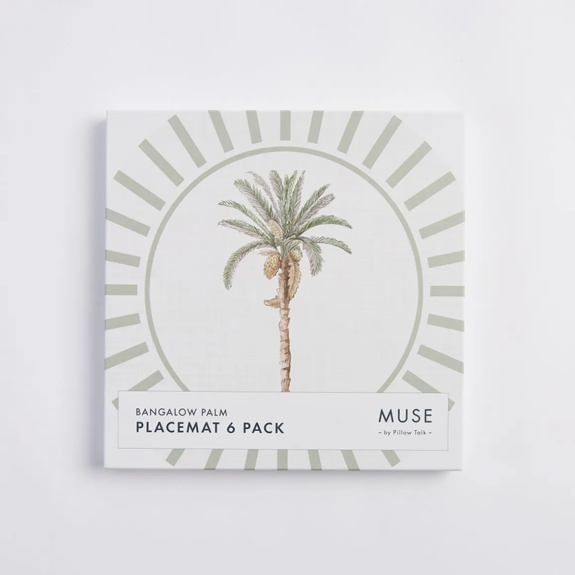 Bangalow Green Palm Cork Placemat Set of 6