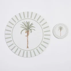 Bangalow Green Palm Cork Placemat Set of 6