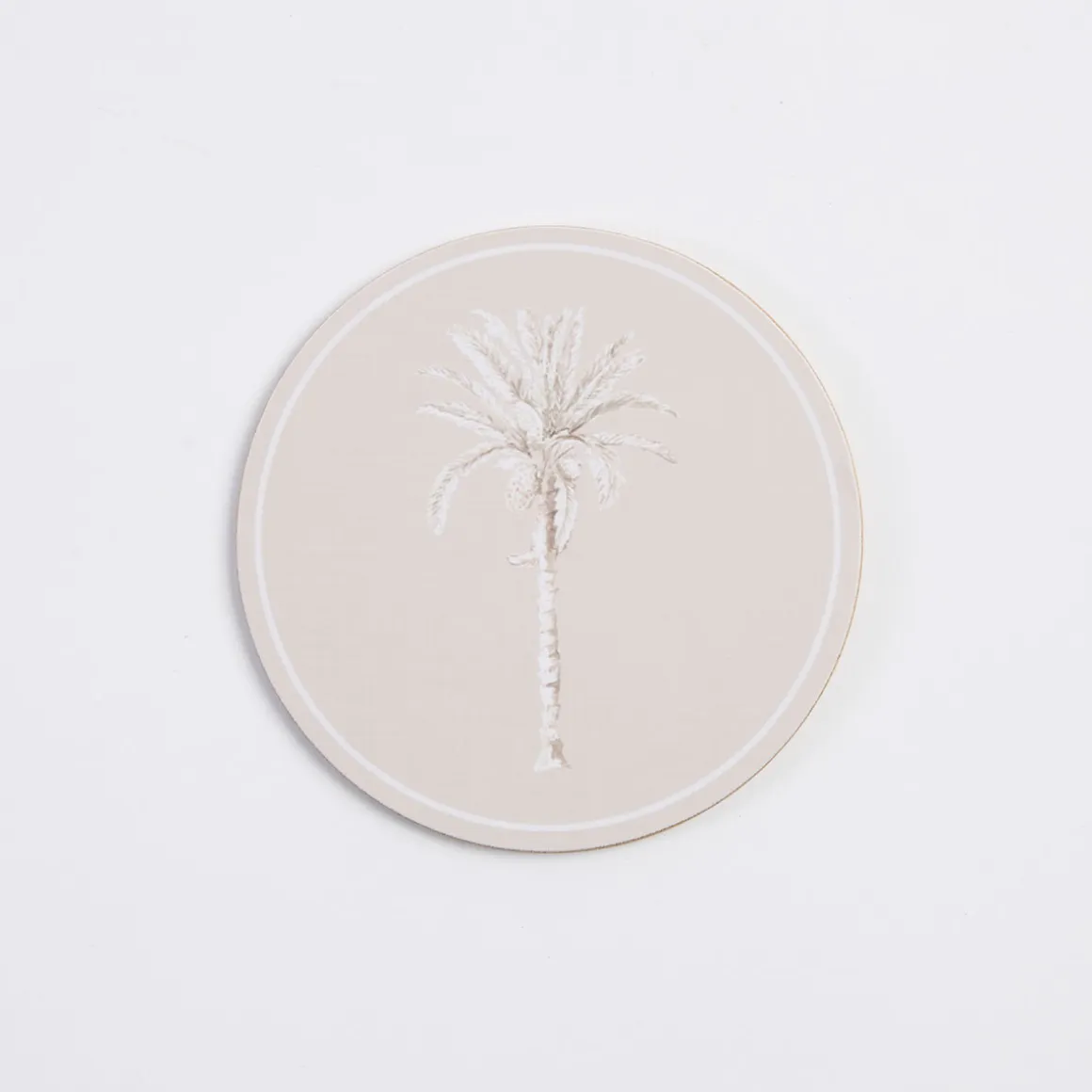 Bangalow Natural Palm Cork Coaster Set of 6