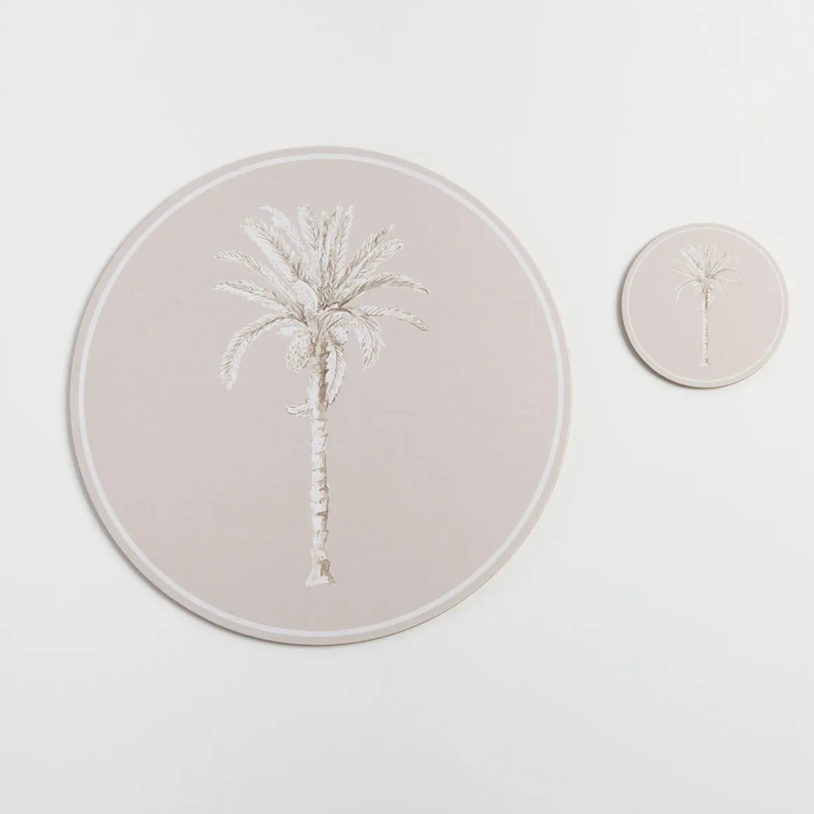 Bangalow Natural Palm Cork Coaster Set of 6