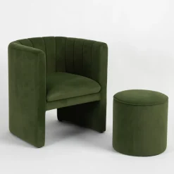 Bentley Velvet Ottoman