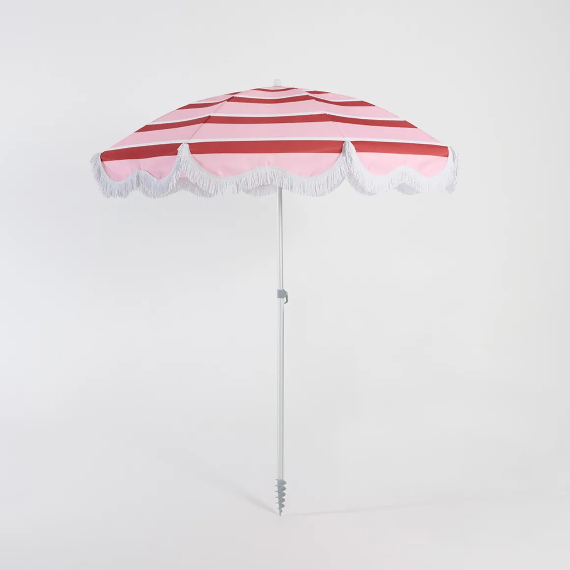 Carmelita Scalloped Fringed Beach Umbrella