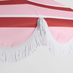 Carmelita Scalloped Fringed Beach Umbrella