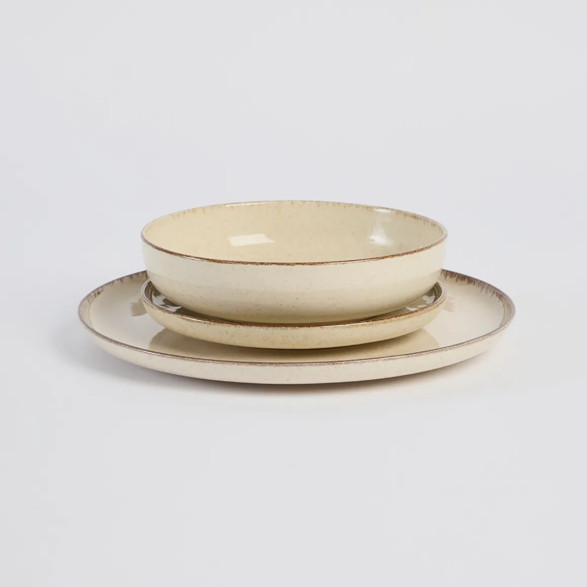 Ceramic Speckle Moonbeam Dinnerware
