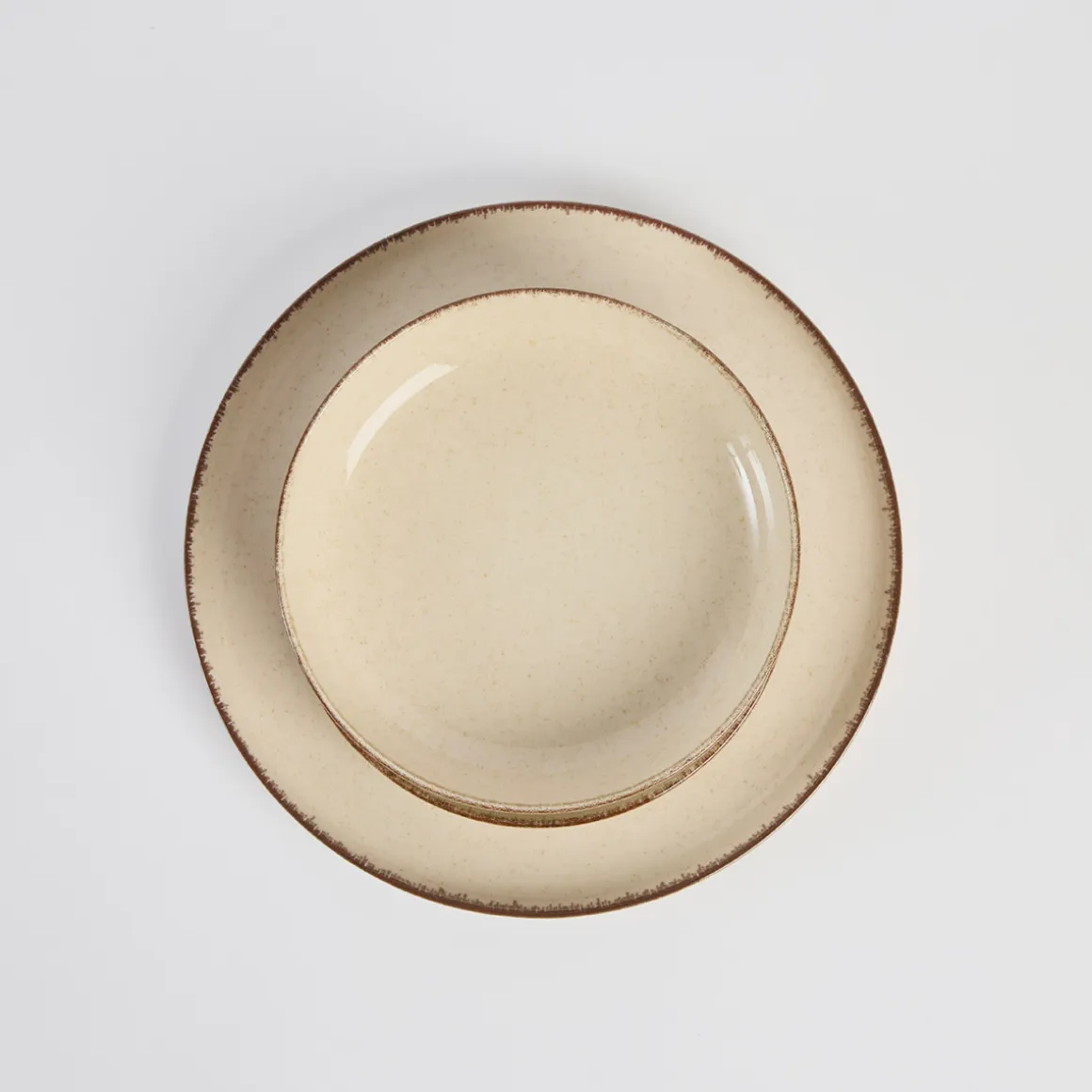 Ceramic Speckle Moonbeam Dinnerware