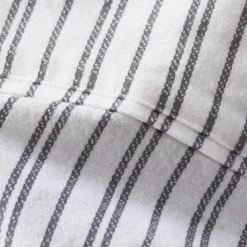 Charcoal Stripe Cotton Flannelette Sheet Set