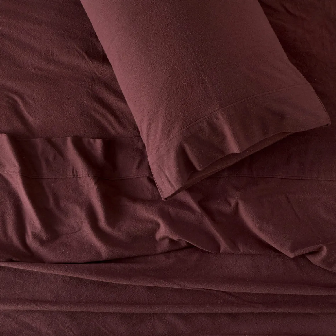 Chocolate Cotton Flannelette Sheet Set