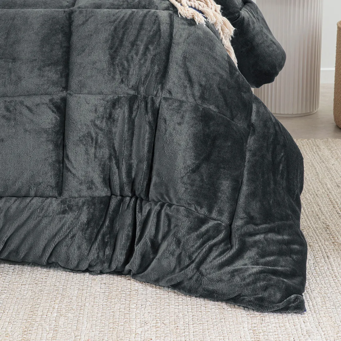 Cosy Cube Charcoal Comforter Set