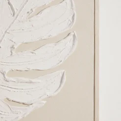 Culgoa Leaf Textured Framed Wall Art