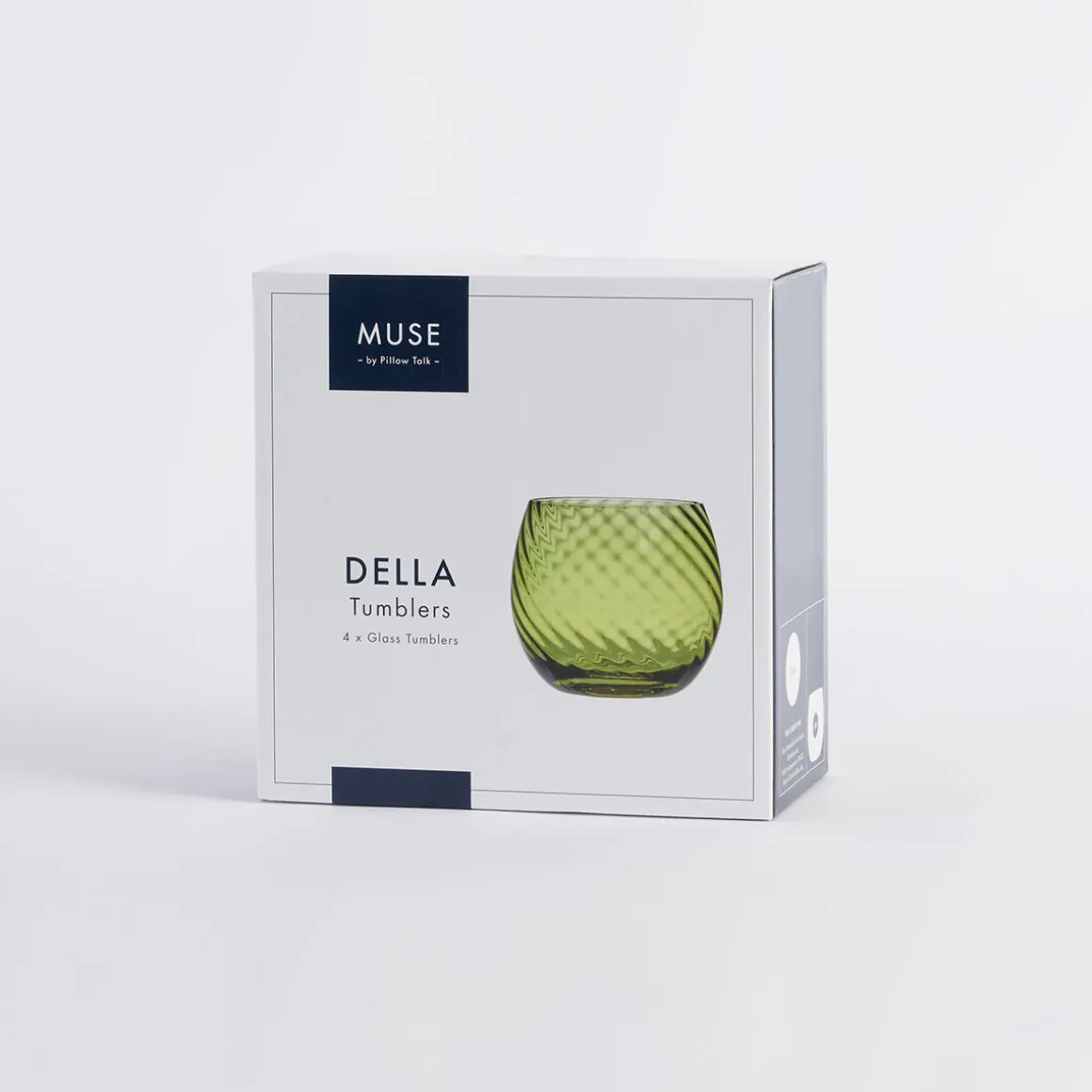Della Green Tumbler Glass Set of 4