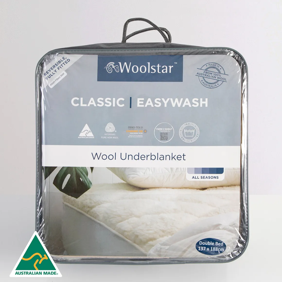 Easy Wash Reversible Australian Wool Underblanket