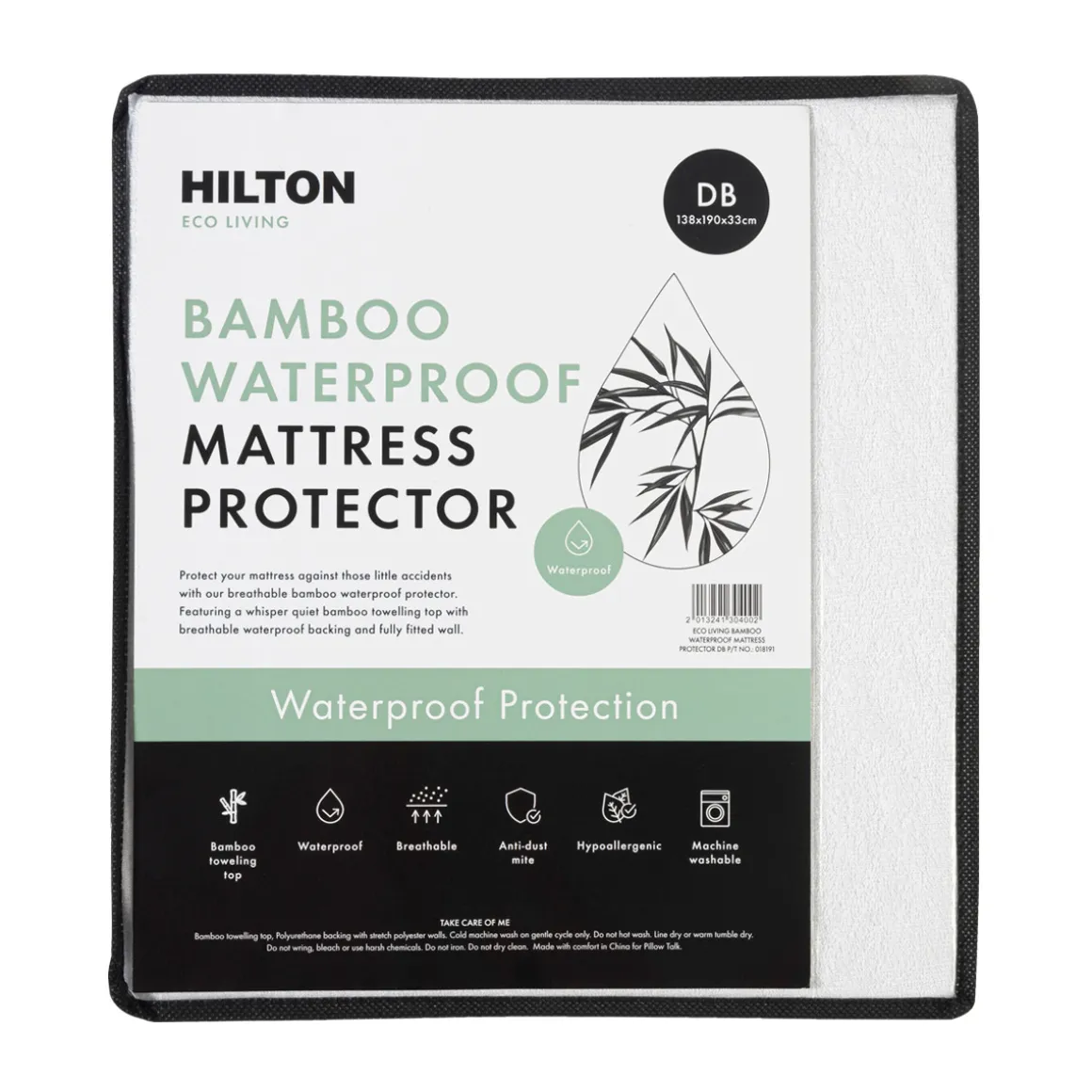 Eco Living Bamboo Waterproof Mattress Protector