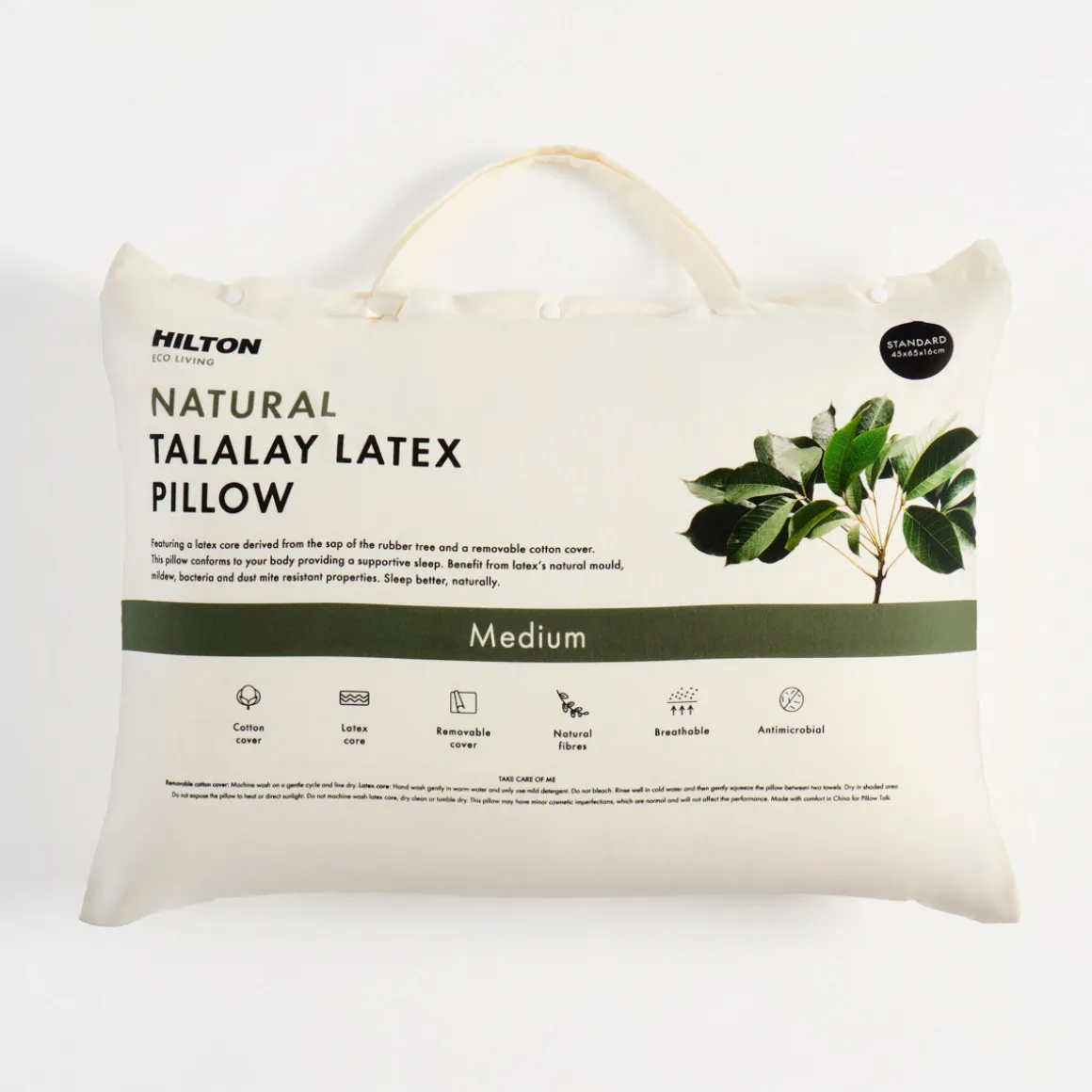 Eco Living Natural Medium Talalay Latex Pillow
