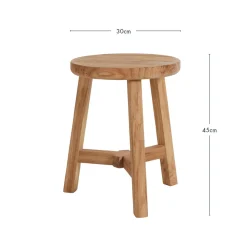 Elec Elm Wood Stool