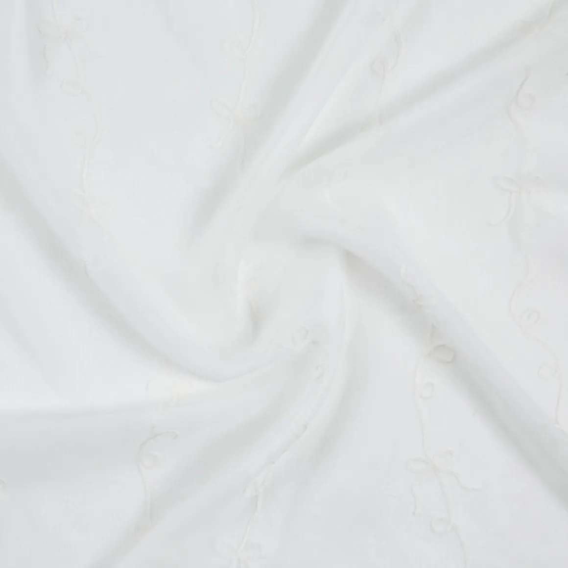 Ellie Bow Embroidered Sheer Curtain Set of 2