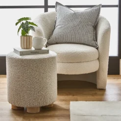 Elody Speckled Boucle Pouf