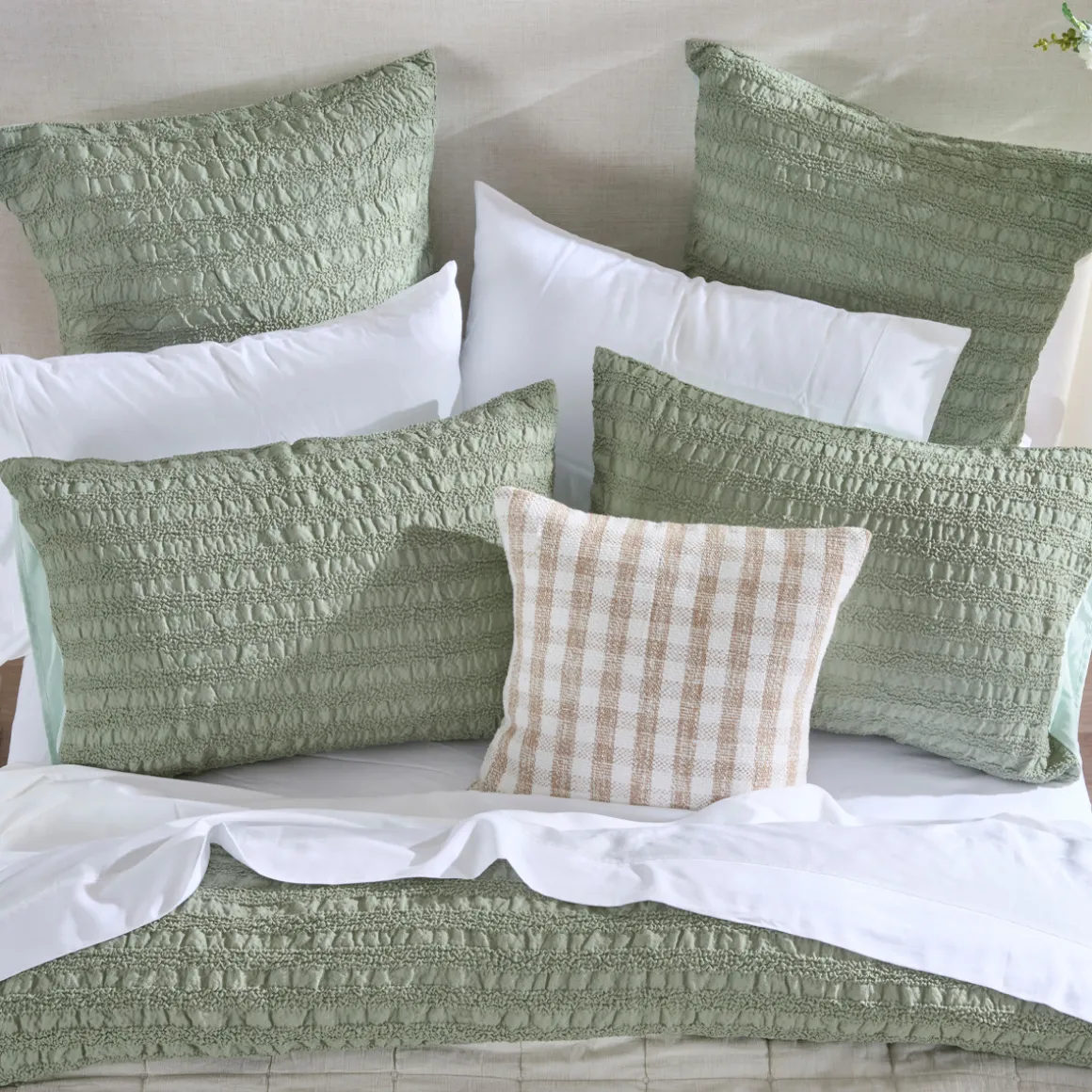 Gia Sage Green European Pillowcase