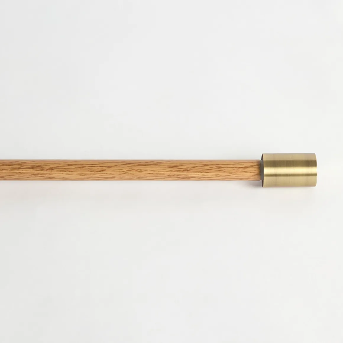 Jordan Brass Oak Veneer Extendable Rod Set