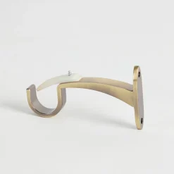 Jordan Brass Oak Veneer Extendable Rod Set