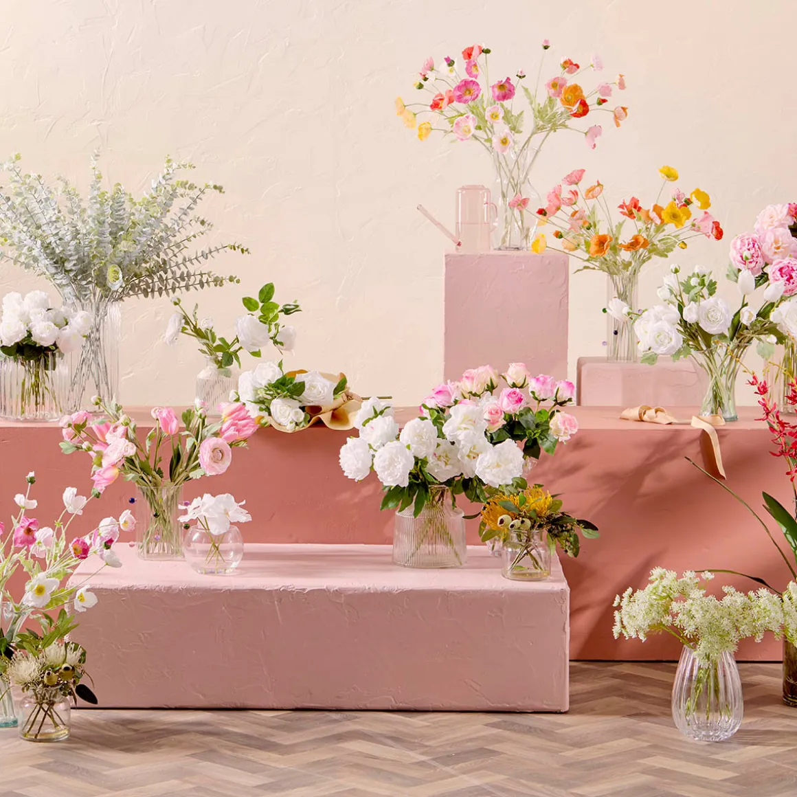 Kelly Light Pink Artificial Flower Bouquet