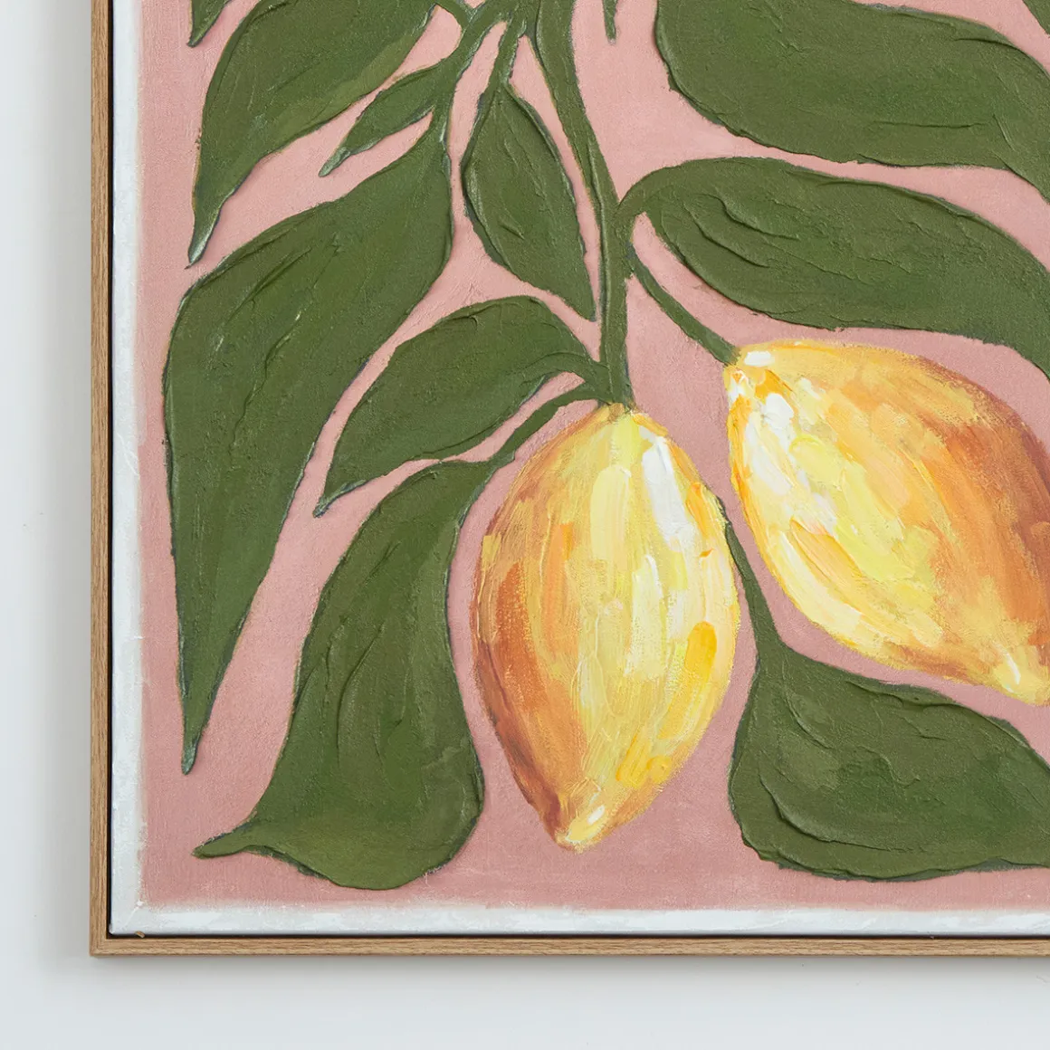Lemon Branch Textured Wall Art