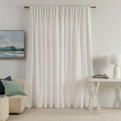 Linen Cotton Room Darkening Curtain Pair 140 x 250