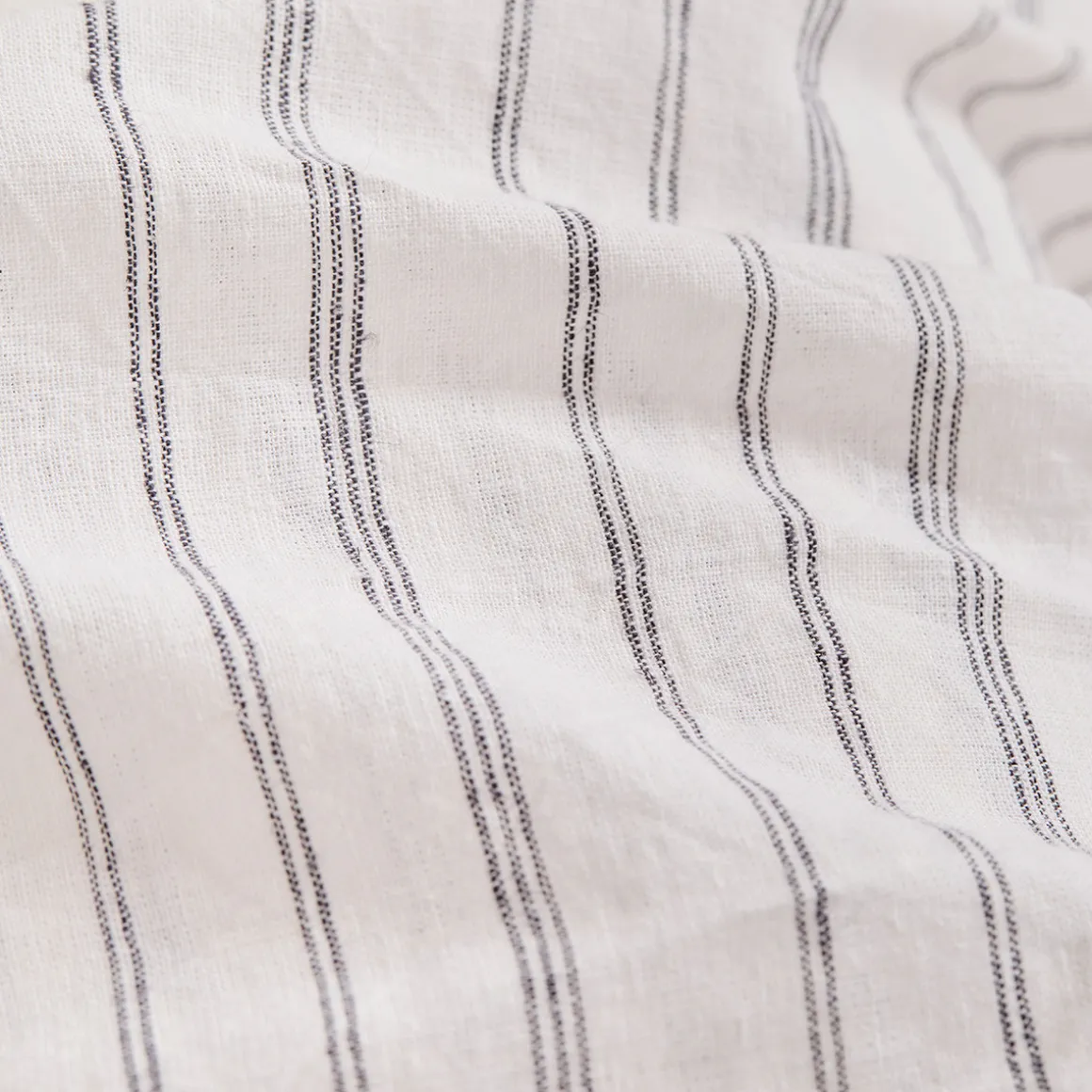 Linen Cotton Stripe Flat Sheet