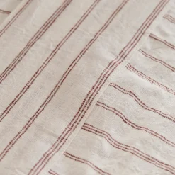 Linen Cotton Stripe Flat Sheet