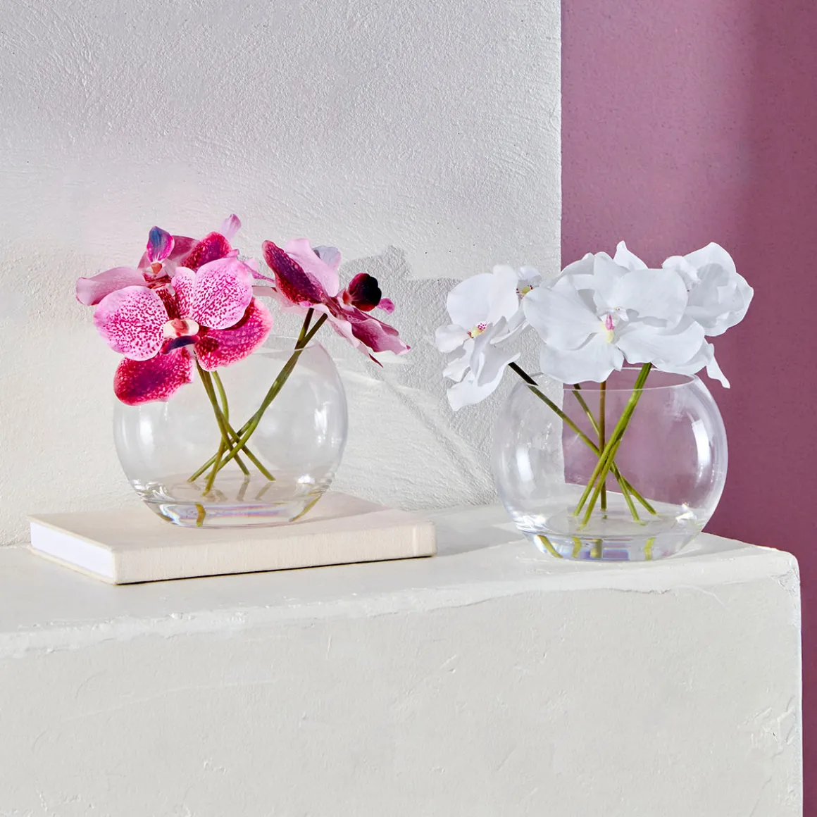 Lola Artificial Vanda Orchid Bouquet in Vase