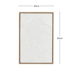 Lucia Shell Textured Small Framed Canvas Wall Art