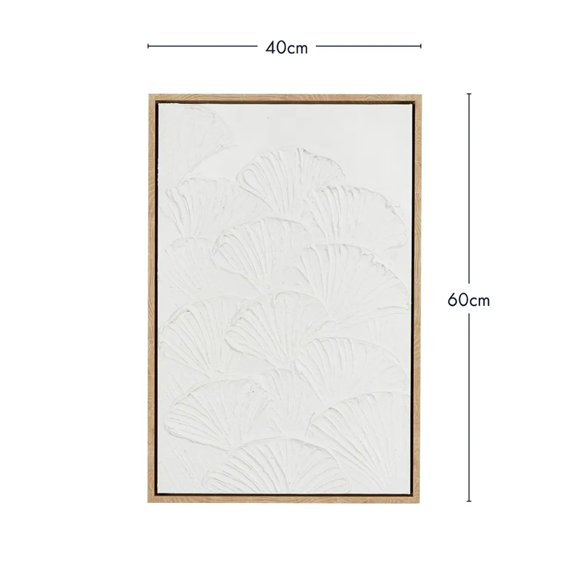 Lucia Shell Textured Small Framed Canvas Wall Art