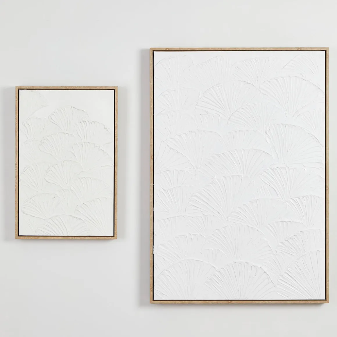 Lucia Shell Textured Small Framed Canvas Wall Art