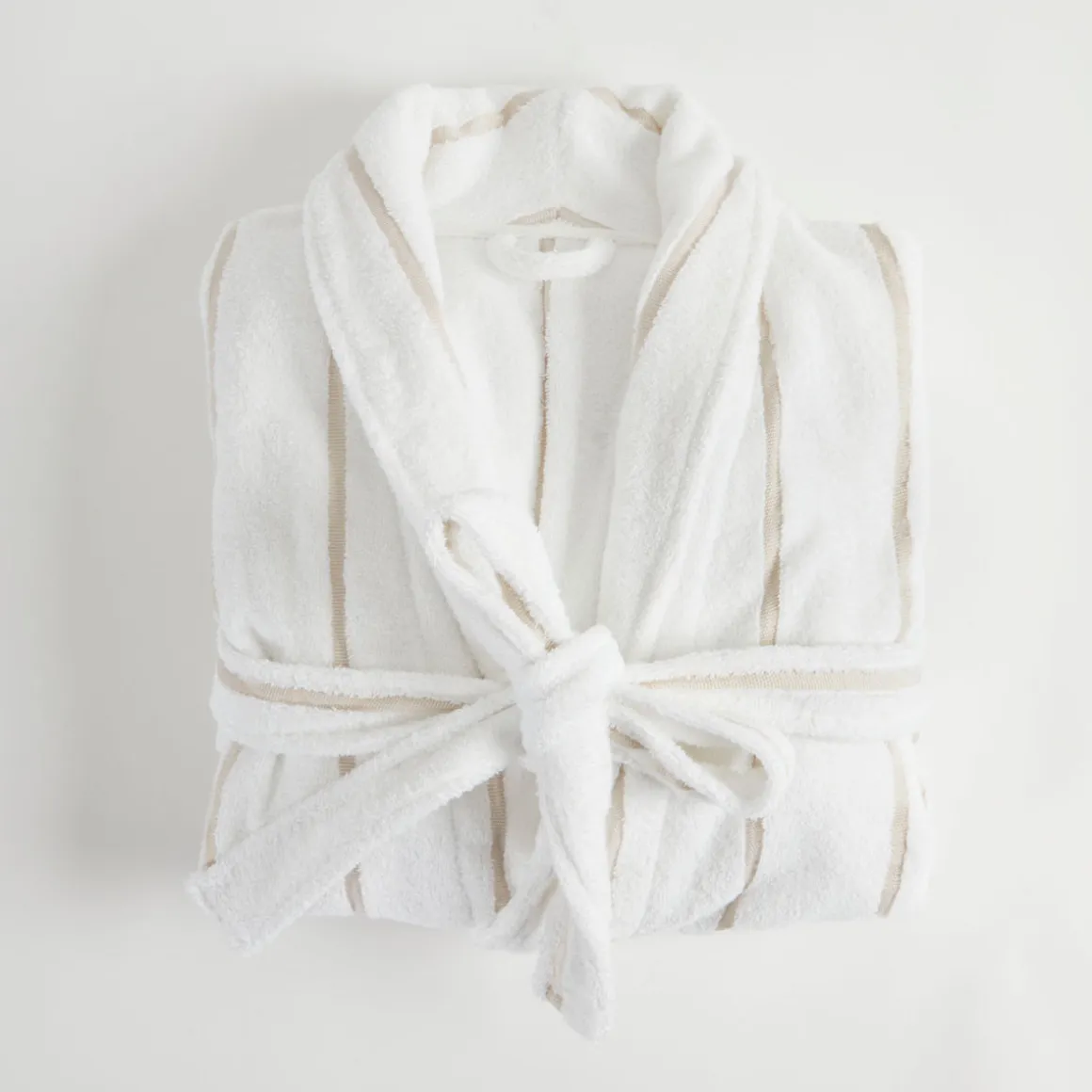 Lucy Terry Towelling White Natural Bath Robe