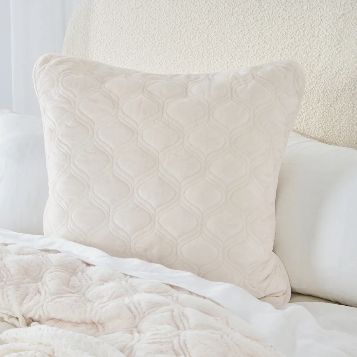Maeve Faux Fur European Pillowcase