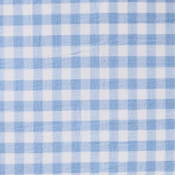 Maisie Reversible Light Blue Check Quilt Cover Set