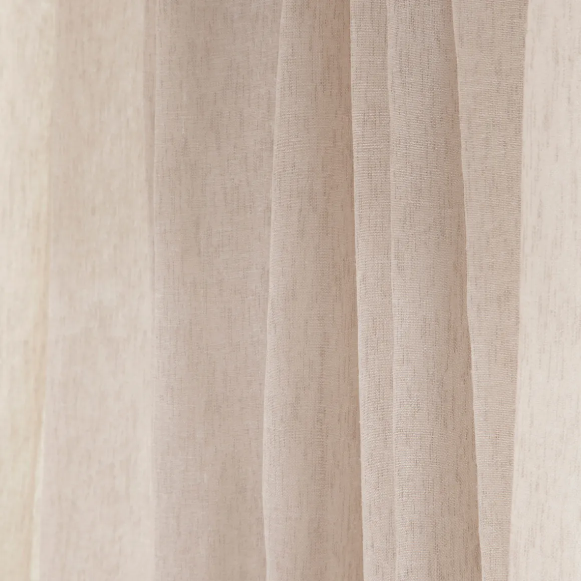 Marina Sheer Beige Curtain Set of 2