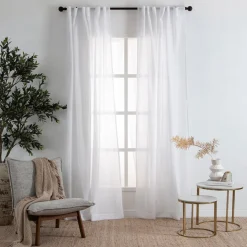 Marina Sheer White Curtain Set of 2