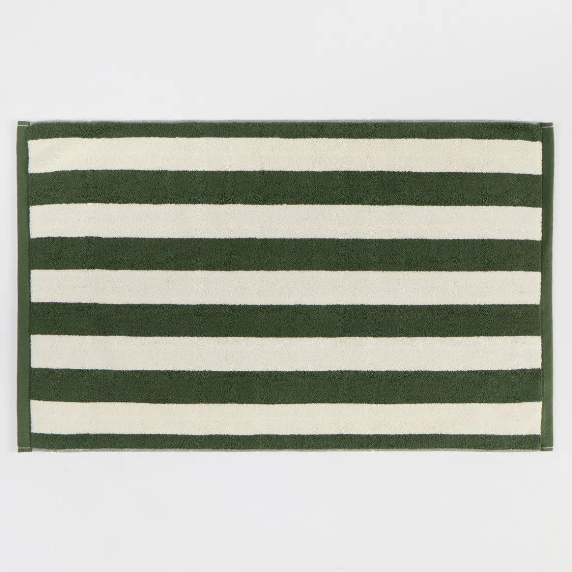 Maverick Green Reversible Stripe Bath Mat