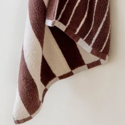 Maverick Mahogany Reversible Stripe Towel Range