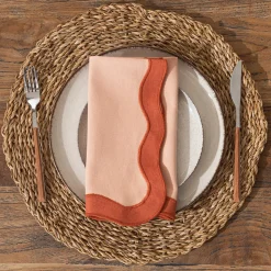 Maya Tan Scalloped Napkin